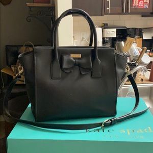 Kate Spade black bow satchel